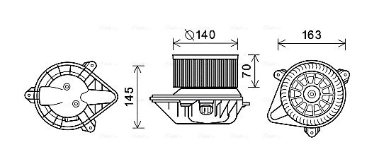 Kachelventilator Ava Cooling PE8373