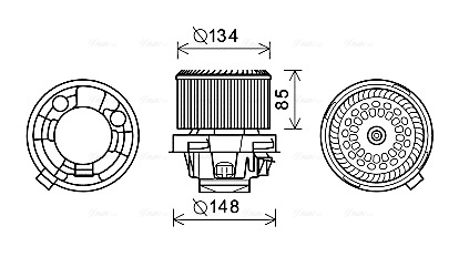 Kachelventilator Ava Cooling PE8374