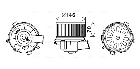 Kachelventilator Ava Cooling PE8378