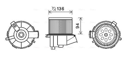 Kachelventilator Ava Cooling PE8387