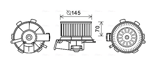 Kachelventilator Ava Cooling PE8388