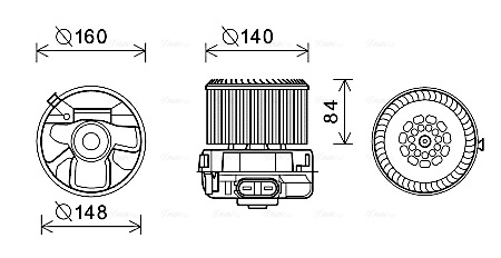 Kachelventilator Ava Cooling PE8392