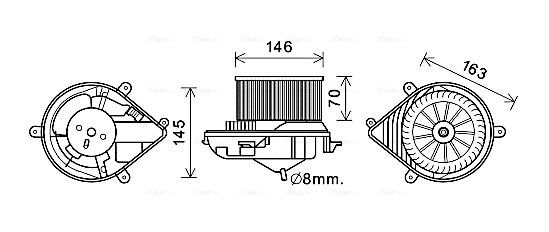 Kachelventilator Ava Cooling PE8394