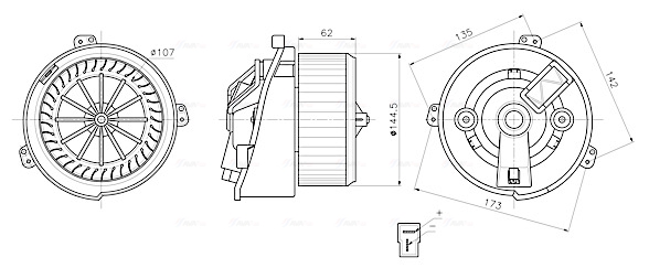 Kachelventilator Ava Cooling PE8436