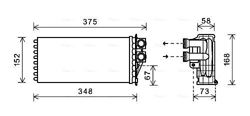 Kachelradiateur Ava Cooling PEA6359