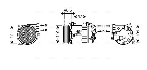 Airco compressor Ava Cooling PEK326