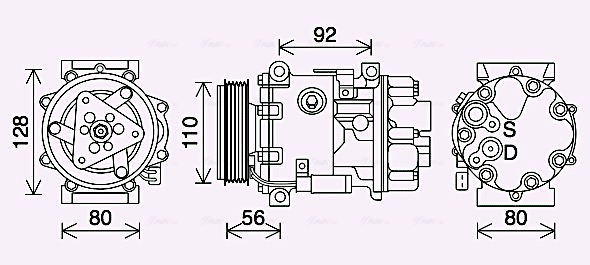 Airco compressor Ava Cooling PEK415