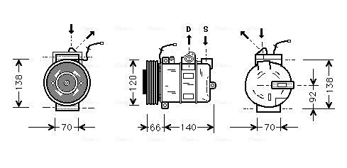 Airco compressor Ava Cooling PRAK040