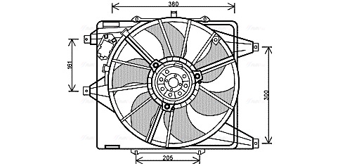 Ventilatorwiel-motorkoeling Ava Cooling RT7541