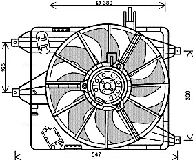 Ventilatorwiel-motorkoeling Ava Cooling RT7544