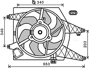 Ventilatorwiel-motorkoeling Ava Cooling RT7548