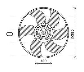 Ventilatorwiel-motorkoeling Ava Cooling RT7604