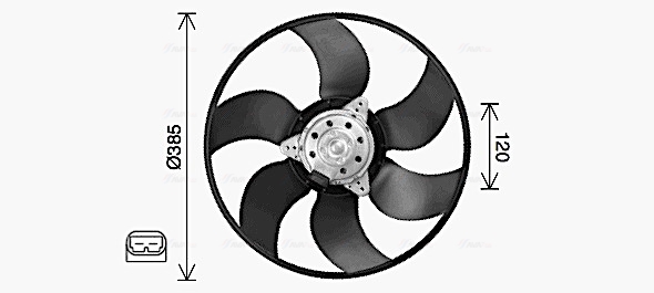 Ventilatorwiel-motorkoeling Ava Cooling RT7665