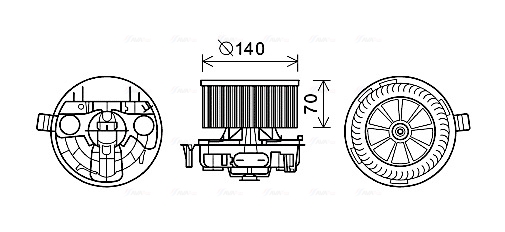 Kachelventilator Ava Cooling RT8570