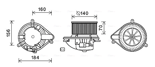 Kachelventilator Ava Cooling RT8572