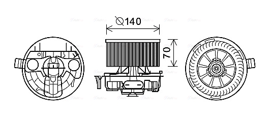 Kachelventilator Ava Cooling RT8574