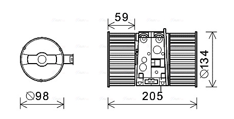 Kachelventilator Ava Cooling RT8586