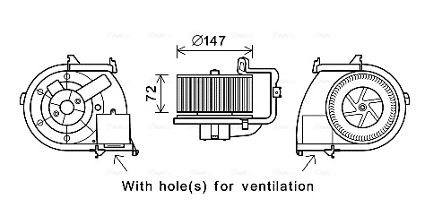 Kachelventilator Ava Cooling RT8593