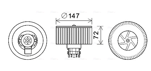 Kachelventilator Ava Cooling RT8598