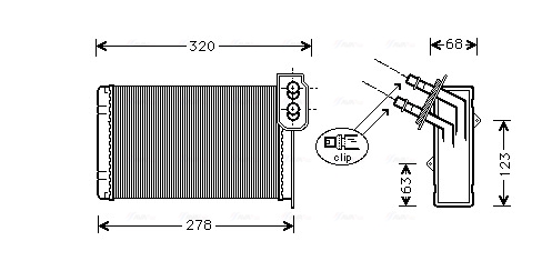 Kachelradiateur Ava Cooling RTA6099