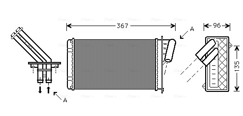 Kachelradiateur Ava Cooling RTA6203