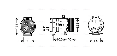 Airco compressor Ava Cooling RTAK069