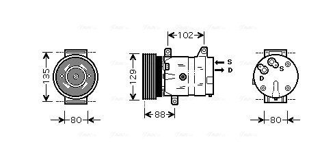 Airco compressor Ava Cooling RTAK367