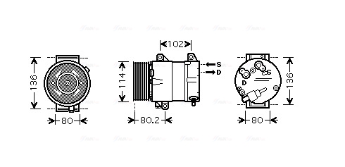 Airco compressor Ava Cooling RTAK381