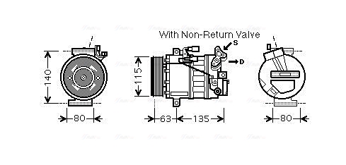 Airco compressor Ava Cooling RTAK487