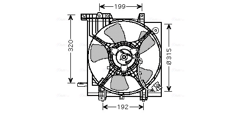 Ventilatorwiel-motorkoeling Ava Cooling SU7502