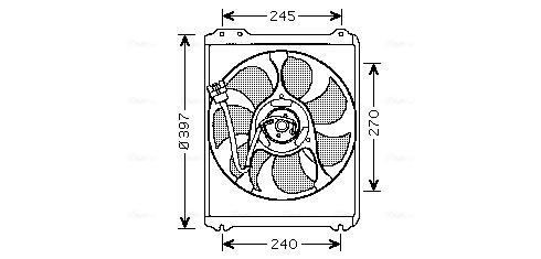 Ventilatorwiel-motorkoeling Ava Cooling SU7514