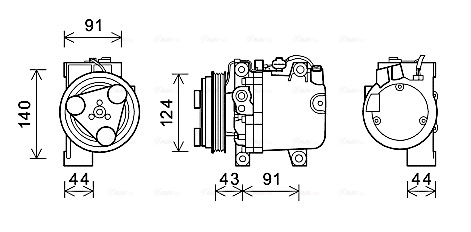 Airco compressor Ava Cooling SUK088