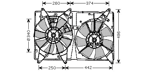 Ventilatorwiel-motorkoeling Ava Cooling TO7533