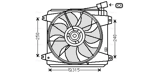 Ventilatorwiel-motorkoeling Ava Cooling TO7554