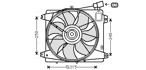 Ventilatorwiel-motorkoeling Ava Cooling TO7555