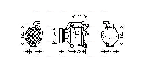 Airco compressor Ava Cooling TOAK446