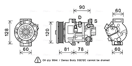 Airco compressor Ava Cooling TOAK581