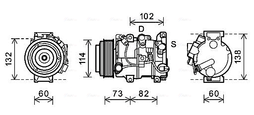 Airco compressor Ava Cooling TOAK639