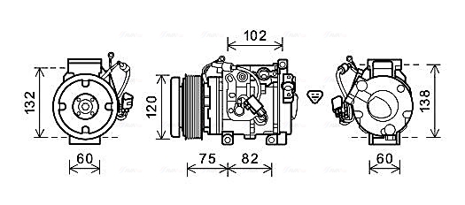 Airco compressor Ava Cooling TOAK664