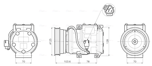 Airco compressor Ava Cooling TOAK798