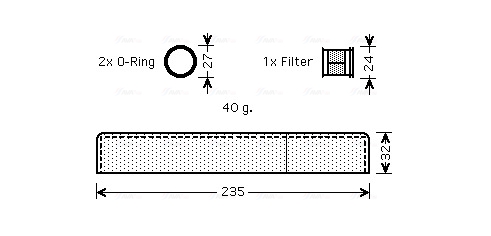 Airco droger/filter Ava Cooling TOD349