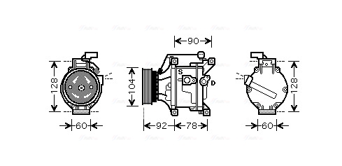 Airco compressor Ava Cooling TOK446