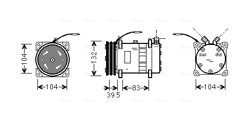 Airco compressor Ava Cooling UVAK034