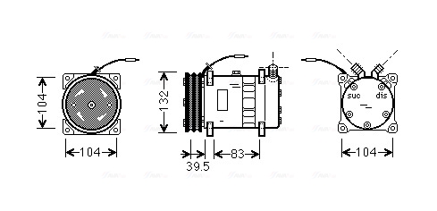 Airco compressor Ava Cooling UVAK035