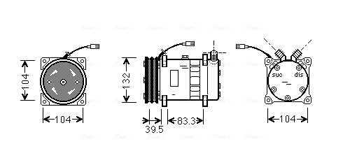 Airco compressor Ava Cooling UVAK042