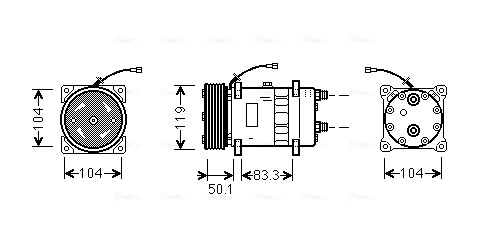 Airco compressor Ava Cooling UVAK044
