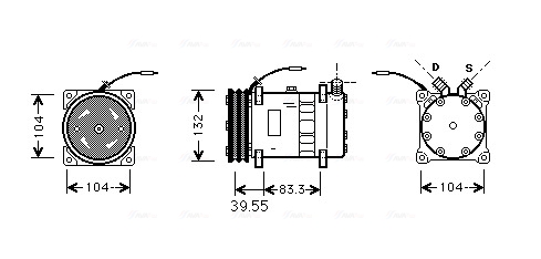 Airco compressor Ava Cooling UVAK045