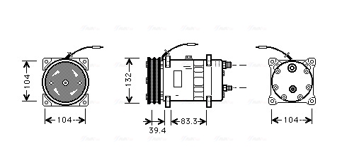 Airco compressor Ava Cooling UVAK047