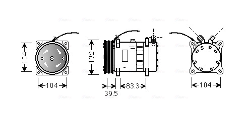 Airco compressor Ava Cooling UVAK048