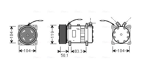 Airco compressor Ava Cooling UVAK051